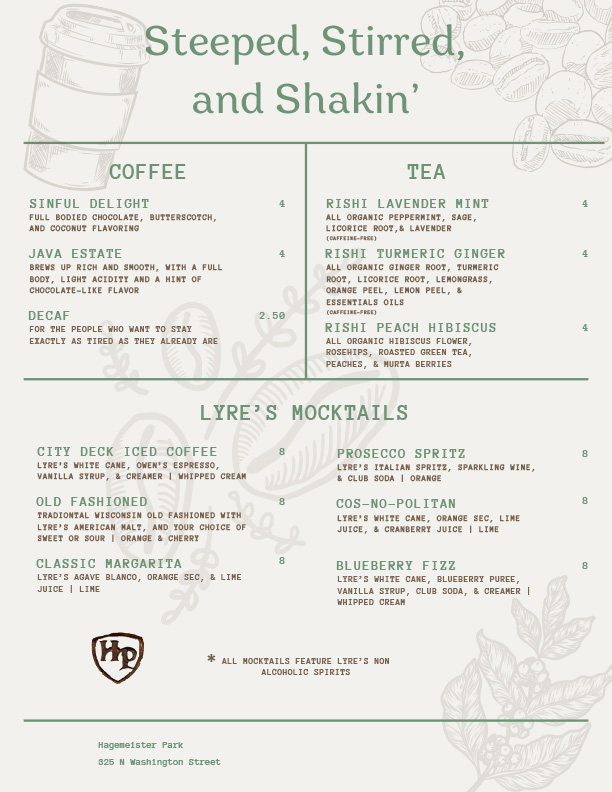 Hagemeister Park - Coffee, Tea & N/A