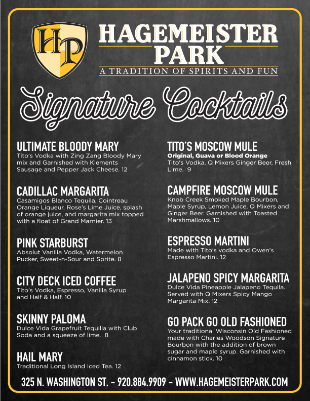 Hagemeister Park - Signature Cocktails