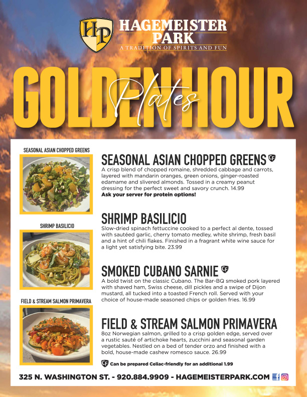 Hagemeister Park - Golden Hour Plates Menu